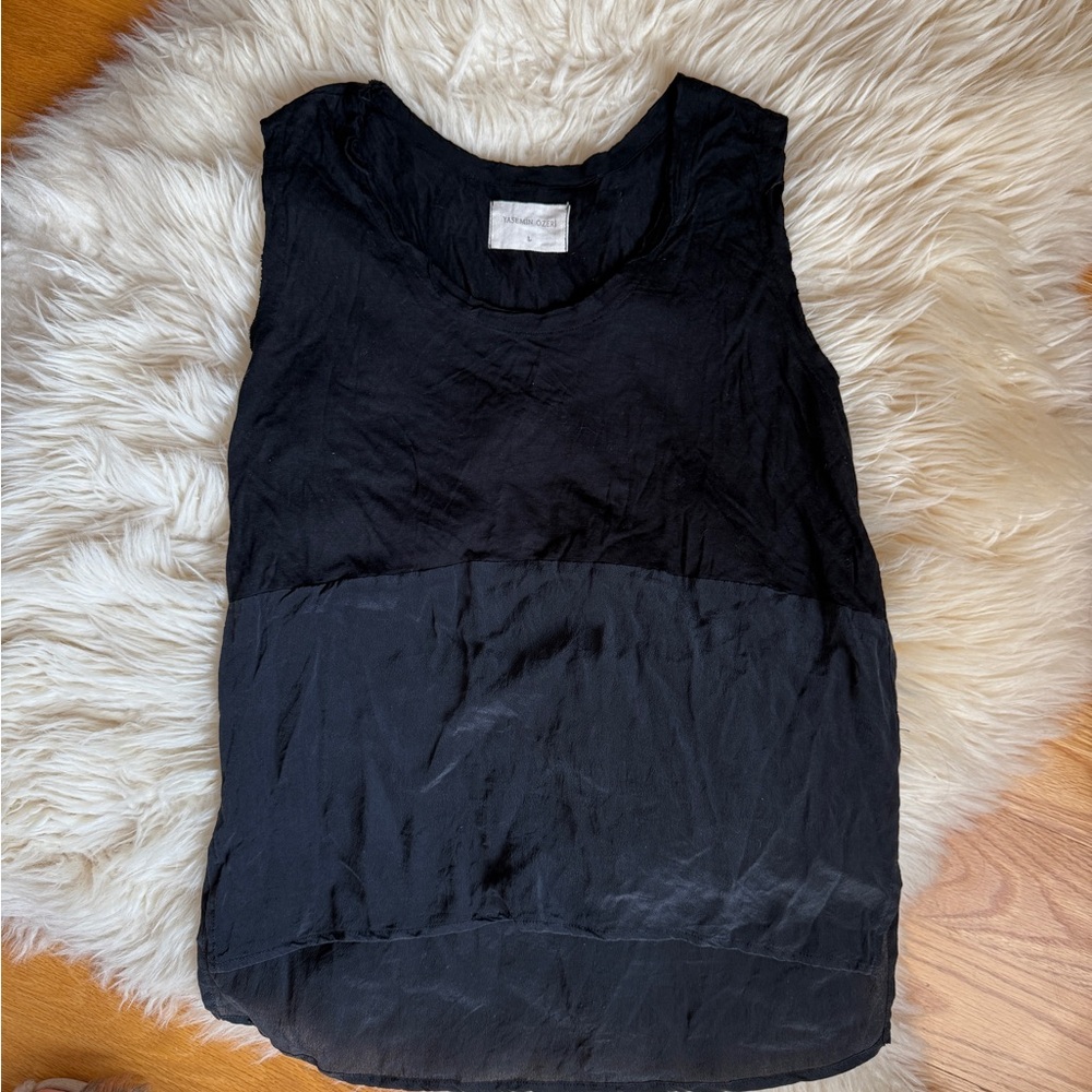 Black Sleeveless Tank Top
